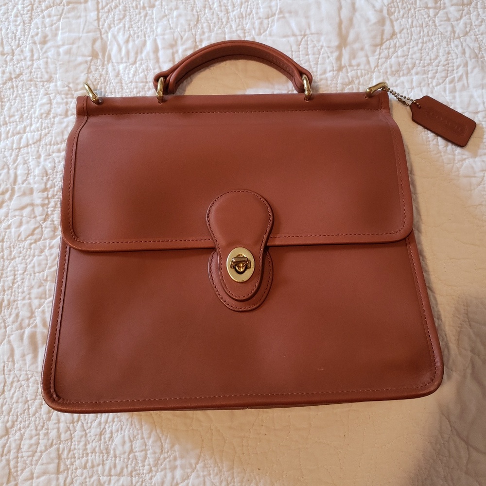 COACH Willis Leather Top Handle Satchel